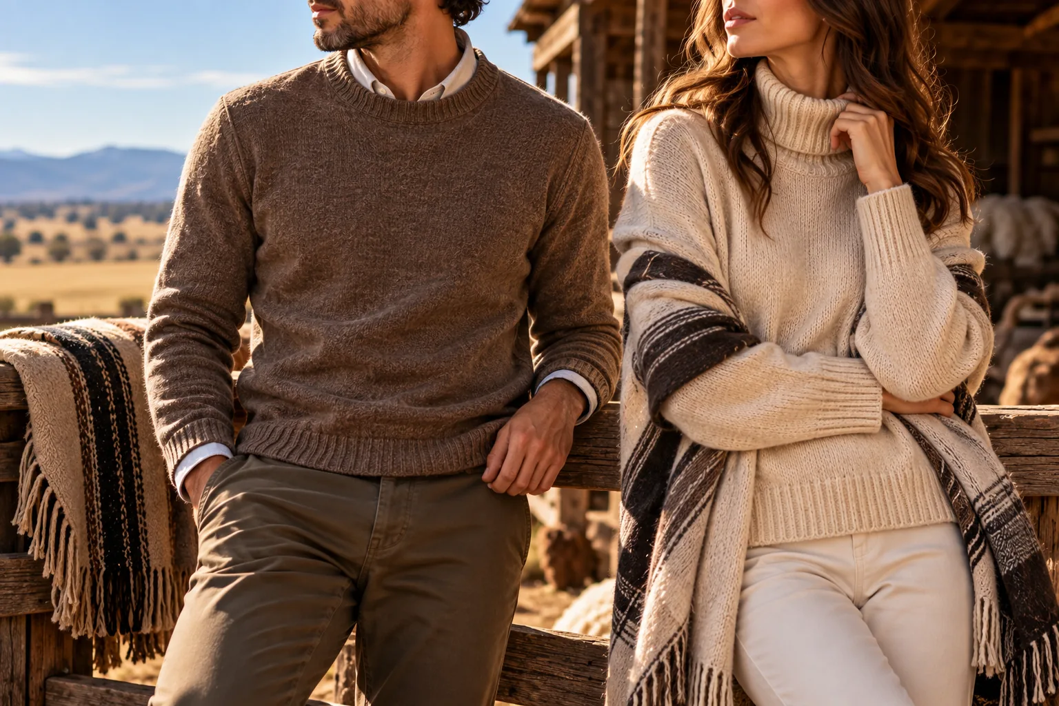 Argentine premium knitwear featuring sweaters and natural-toned garments for men and women.